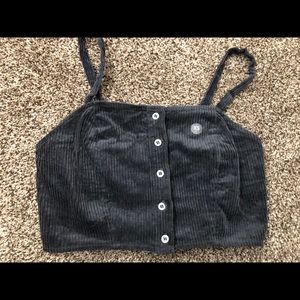 Navy blue button down tank top